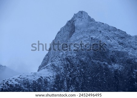 Trollveggen mountains in winter (Norway). Royalty-Free Stock Photo #2452496495