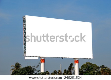 Blank billboard ready for new advertisement 