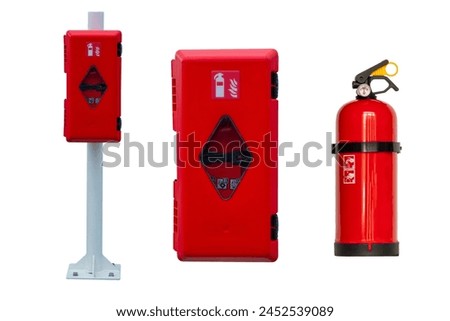 street fire extinguisher isolated on a white background