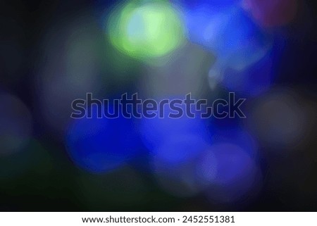 Defocused neon glow. Overlaying highlights. Futuristic LED lighting. Blur of colors on dark abstract background