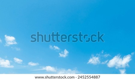 Blue sky with white clouds in summer