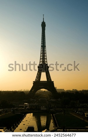  Silhouette of Eiffel Tower in Paris
