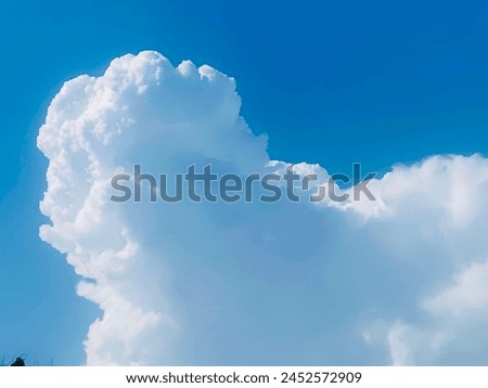 Beautiful Clouds Like Cotton And Blue Sky Royalty-Free Stock Photo #2452572909