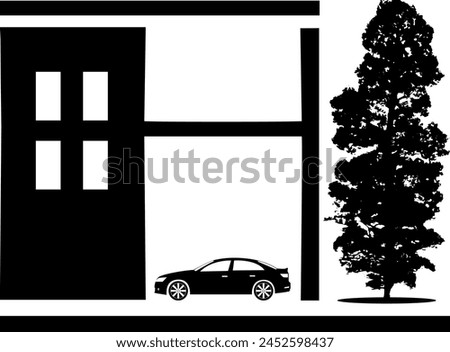 Illustration of a simple house isolated on white background.House flat icon.vector