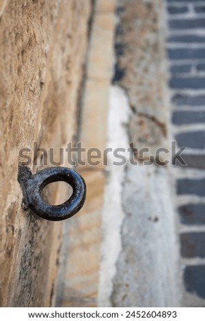 Old Metal loop in the brick wall