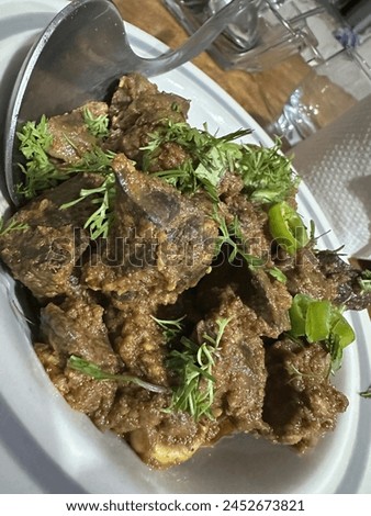 This is beautiful picture of cooked goat’s liver a traditional food of pakistan