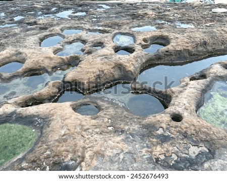 Sandstone erosion texture for background Royalty-Free Stock Photo #2452676493