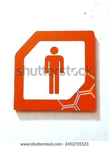 orange colored icon for the male sign