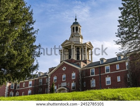 Historic Stuyvesant Hall used as a residential building at Ohio Wesleyan University in Delaware, OH Royalty-Free Stock Photo #2452785101
