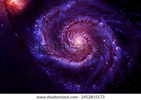 Galaxy with cosmic glow. Elements of this image furnished by NASA. High quality photo