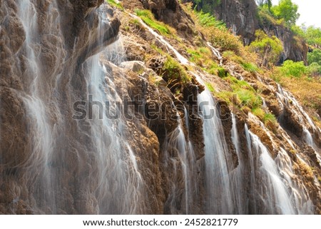 Image of waterfalls in Hidalgo Mexico jungle landscape Royalty-Free Stock Photo #2452821779