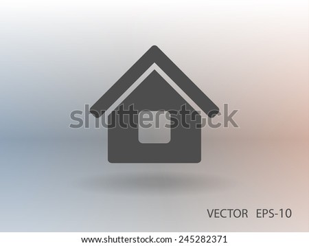 Flat icon of home