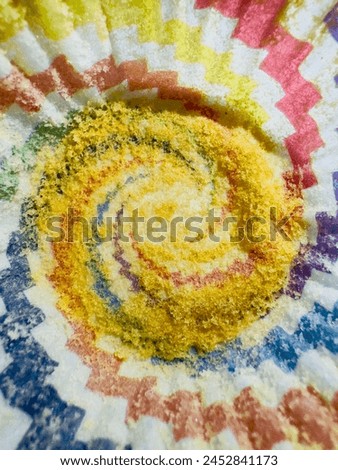 Wrapper of food products where Food leftovers have existed. Royalty-Free Stock Photo #2452841173