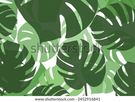 monstera leaves vector background pattern design
