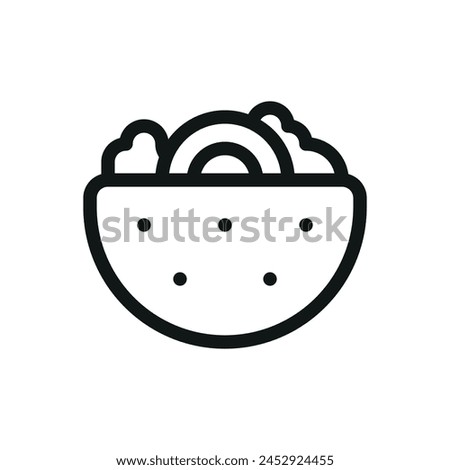 Pita isolated icon, gyros vector symbol with editable stroke Royalty-Free Stock Photo #2452924455