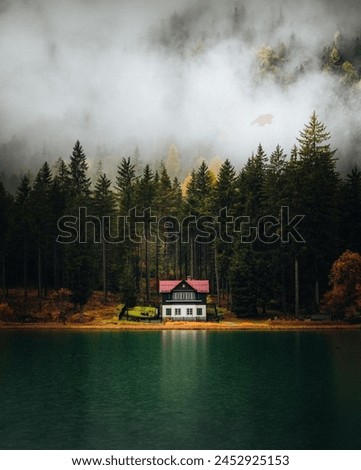 A House On The Shore Of A Lake In Italy 