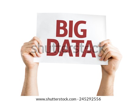 Big Data card isolated on white background