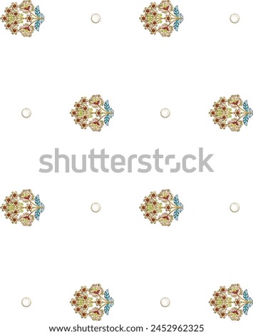 Embroidery seamless pattern with beautiful flowers. Handmade floral ornament on dark background. Embroidery for fashion products. Elegant tiled design, best for print fabric or paper and more