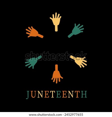 Juneteenth Freedom Day Abstract Vector logo ,icon illustrations Juneteenth,Freedom day,Juneteenth