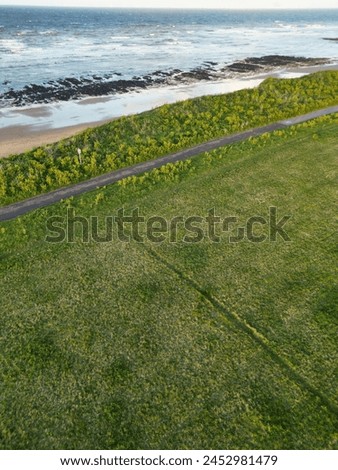 High Angle View of Botany Bay Beach and Sea View During Sunset at Broadstairs Kent, England UK. April 21st, 2024 Royalty-Free Stock Photo #2452981479