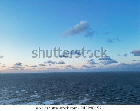 High Angle View of Botany Bay Beach and Sea View During Sunset at Broadstairs Kent, England UK. April 21st, 2024 Royalty-Free Stock Photo #2452981521
