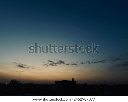 colourful sky with night twilight view