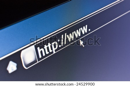 Internet browser on a HTTP URL address Royalty-Free Stock Photo #24529900