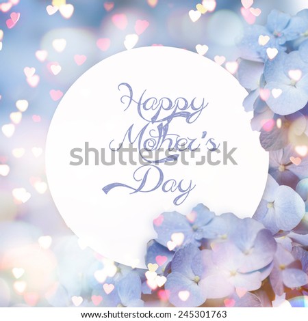 Greeting card with hortensia