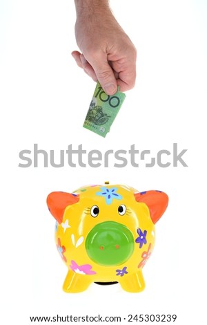 A close up shot of a piggy bank