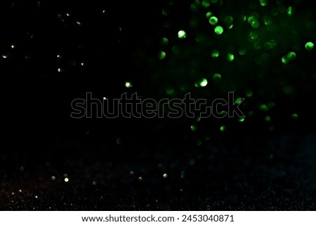 Emerald Bokeh Lights Abstract. Blurred bokeh for overlay effect
