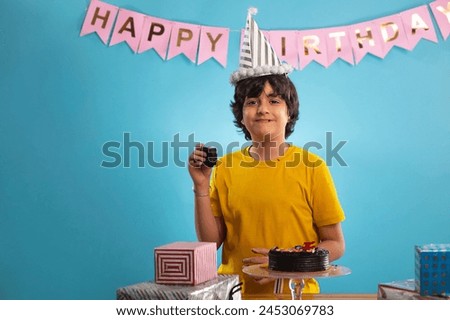 A Boy celebrating his birthday
