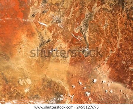 Dust storm in South Central Australia. Dust storm in South Central Australia. Elements of this image furnished by NASA. Royalty-Free Stock Photo #2453127695