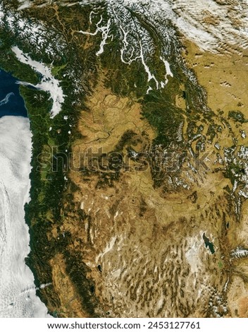 The Pacific Northwest. The Pacific Northwest. Elements of this image furnished by NASA.
