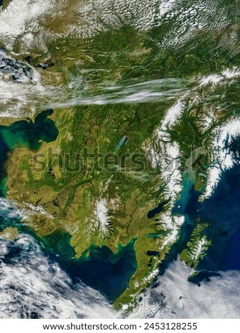 Fires in Central Alaska. . Elements of this image furnished by NASA.