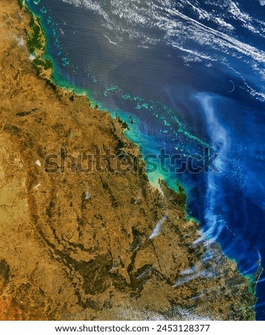 Fires in northeastern Australia. Fires in northeastern Australia. Elements of this image furnished by NASA.