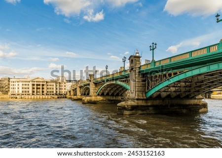 Southwark Bridge over the River Thames, London, England, United Kingdom, Europe