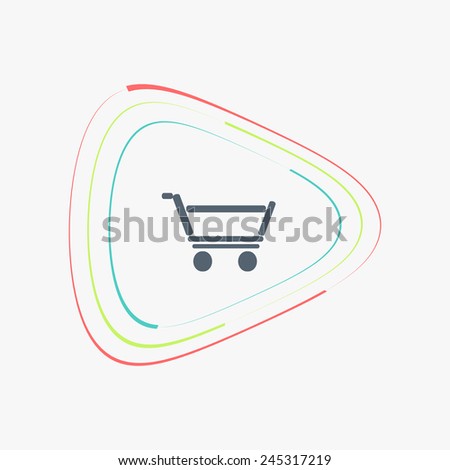 Icon shopping cart. Shopping trolley Flat design style. Made in vector
