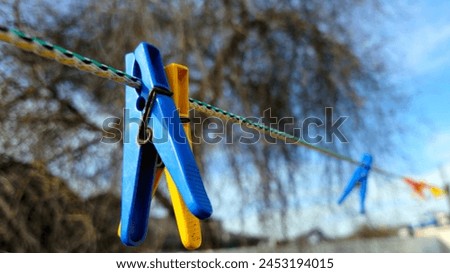 Ukrainian Flag Inspired Rope with Two Clips