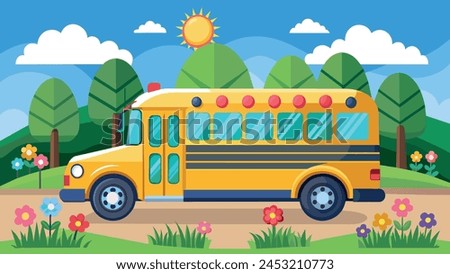 Optimized Adventures School Bus Vector Art for Creative Designs