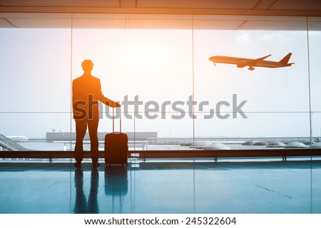 waiting in the airport Royalty-Free Stock Photo #245322604