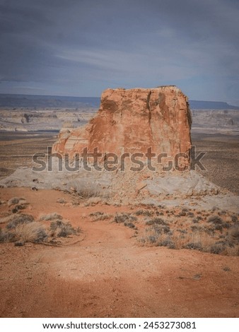 Sandstone rock towers formatons at Stud Horse Point near Page Arizona