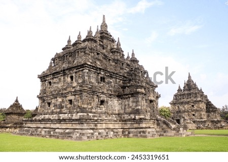 A beautiful work of photographic art at the Plaosan Temple tourist attraction in Klaten Regency, Central Java, Indonesia. Royalty-Free Stock Photo #2453319651