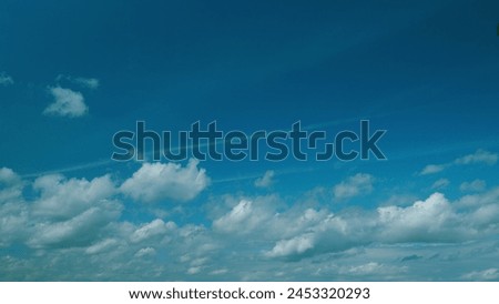 Cumulus Cloud Cloudscape. Abstract Natural Sky Background With Cumulus Clouds.