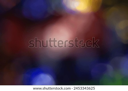 Defocused neon glow. Overlaying highlights. Futuristic abstract LED illumination. Blur of neon colors on dark abstract background