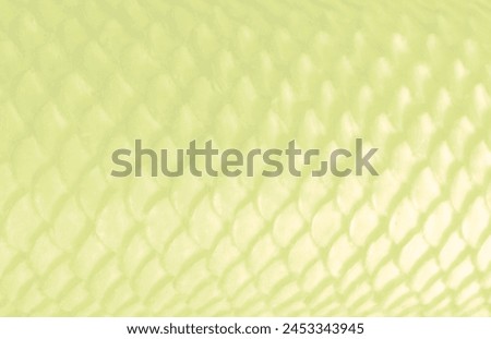 Light green Snakeskin, Fish scale, snake skin texture background. Scaly dragon background. Abstract pattern of fish scale scallop. Mermaid scales yellow white shine gloss white glossy. sstkbackgrounds