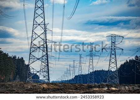 high voltage post High voltage tower sky background. High voltage tower sky background.
