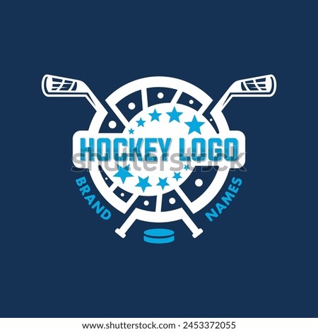 hockey sports emblem logo design