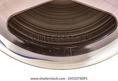 Vintage reel tape recorder close view Royalty-Free Stock Photo #2453376091