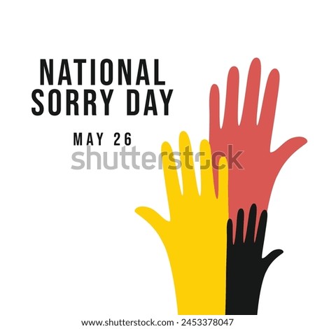 vector graphic of National Sorry Day ideal for National Sorry Day celebration. Royalty-Free Stock Photo #2453378047