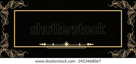 Background with gold frame and fillable box Royalty-Free Stock Photo #2453468067